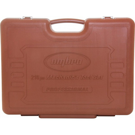 Набор слесарных инструментов Ombra, OMT216S, 59084, 1/2&quot;, 1/4&quot;, 3/8&quot;, 6-гранный, сталь, пластик, кейс, 216 предметов