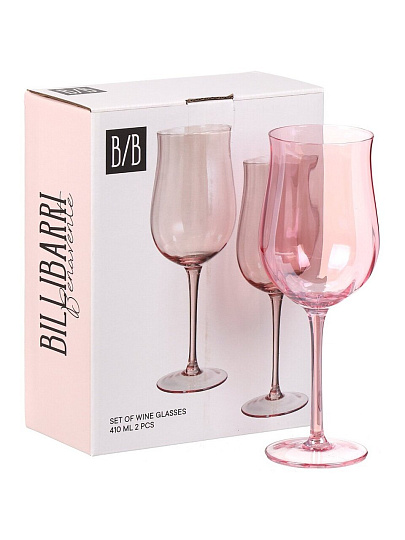 Бокал для вина, 410 мл, стекло, 2 шт, Billibarri, Benavente, 900-131