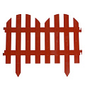 Забор декоративный пластмасса, Palisad, №4, 28х300 см, терракотовый, ЗД04