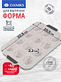 Форма для запекания силикон, 32.5х20.5х2.2 см, 0.2 л, прямоугольная, мрамор, Daniks, Emerald, JA2022107