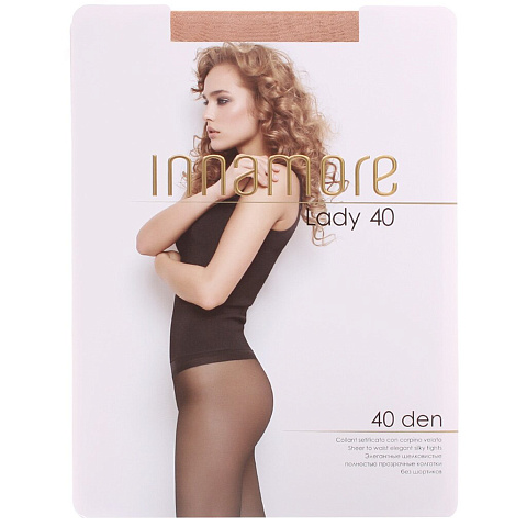 Колготки Innamore, Lady, 40 DEN, р. 4, miele/бежевые, без шортиков, прозрачные c плоским швом