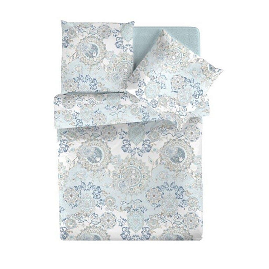 Постельное белье 2-спальное, простыня 215х220 см, 2 наволочки 70х70 см, пододеяльник 175х215 см, Для Snoff, поплин, Лесли 4617-1+4617а-1