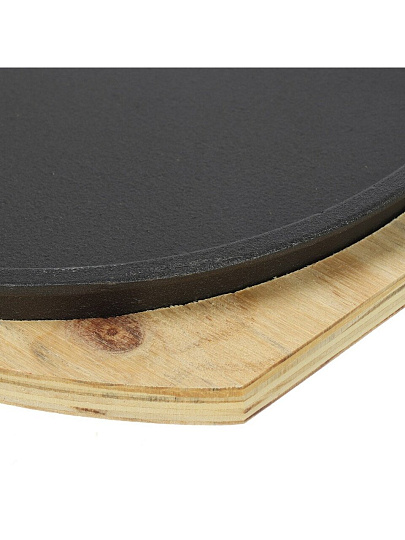 Сковорода чугун, 25.6х2 см, с подставкой, Y4-8876