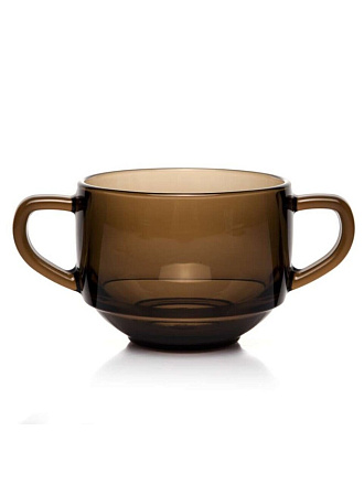 Бульонница стекло, 480 мл, с ручкой, Bronze, Pasabahce, 53772SLBZT, бронзовая