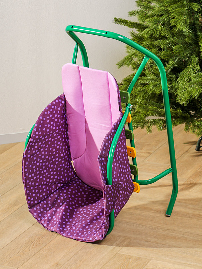 Матрасик универсальный для санок, 490х270х240 мм, горошек фиолетовый, Nika, СС2-1/ГФ