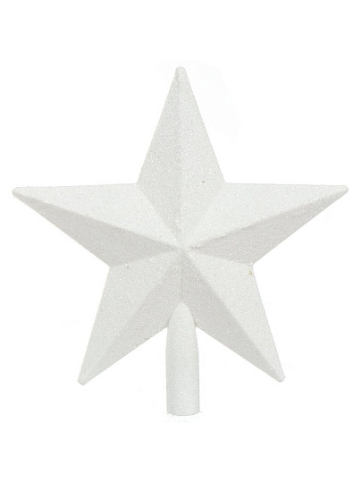 Верхушка на елку Звезда, белая, 19х19 см, SYSDX332156W