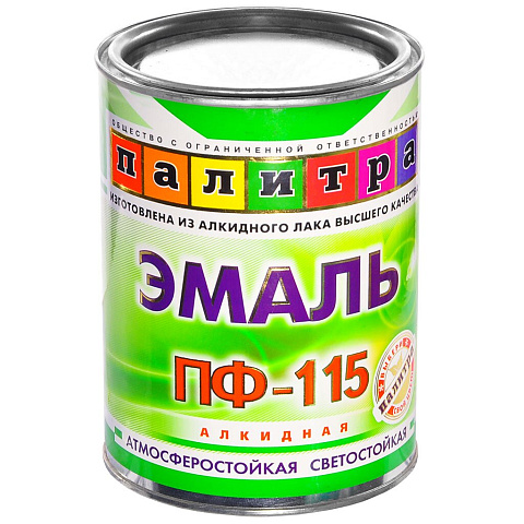 Эмаль Палитра, ПФ-115, алкидная, глянцевая, парижская зелень, 0.9 кг