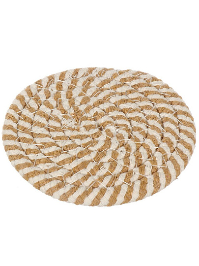 Набор подставок под горячее, 6 шт, круглый, 10 см, Daniks, Плетенка, Y4-9646