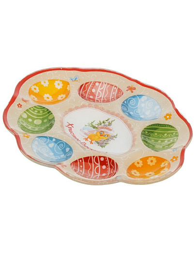 Блюдо стекло, для яиц, Светлая Пасха, GC2421