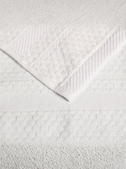 Полотенце кухонное махровое, 30х50 см, 400 г/м2, 100% хлопок, Silvano, Piano, белое, Узбекистан