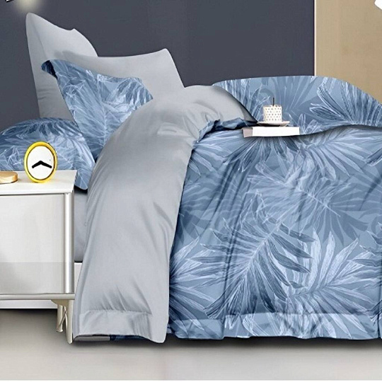 Постельное белье 1.5-спальное, простыня 145х214 см, 2 наволочки 70х70 см, пододеяльник 145х214 см, Адель, поплин, Катания