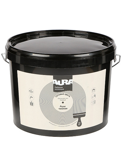 Краска водно-дисперсионная, Aura, акриловая, интерьерная, моющаяся, влагостойкая, матовая, роза чайная, 14 кг