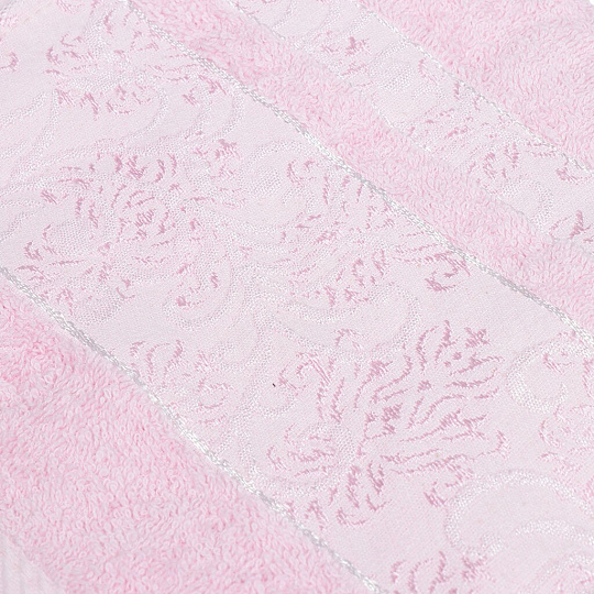 Полотенце банное 50х90 см, 380 г/м2, махра, Sarmasik, Brielle, розовое, Турция, 1218-62349