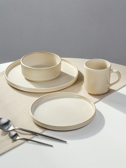 Сервиз столовый керамика, 16 предметов, на 4 персоны, Jewel, Дюна, ПС0007-15