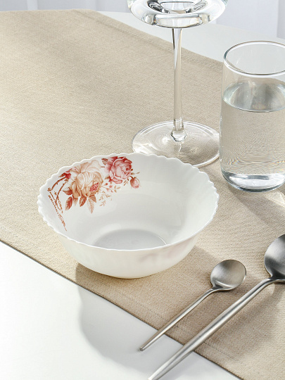 Салатник стеклокерамика, круглый, 15 см, 0.44 л, Шарм, TW60