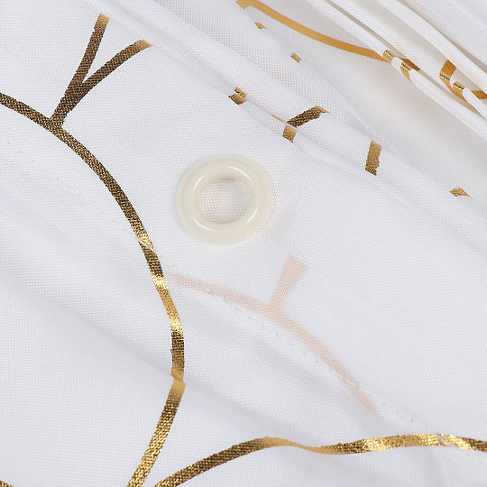 Штора для ванн 180х200 см, полиэстер, Swensa, Chiara, бело-золотая, SWC-90-76