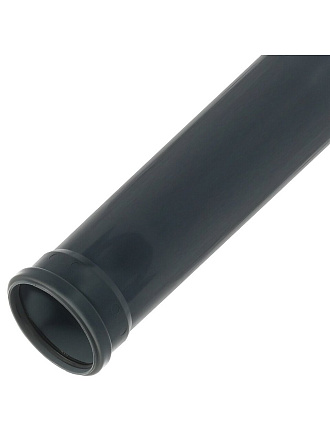 Труба канализационная внутренняя, диаметр 50х2000х1.8 мм, полипропилен, Мультимирпласт, серая