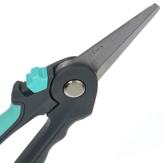 Секатор профессиональный, 15 мм, нержавеющая сталь, Zema, Накаба, рукоятка пластик, ZM 2006