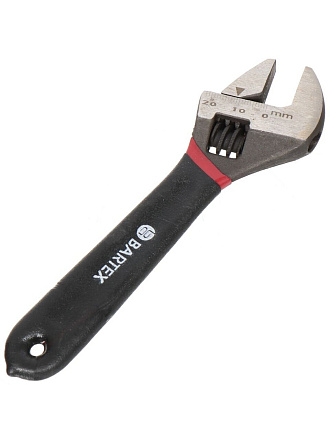 Ключ разводной, Bartex, 150 мм, CrV сталь, со шкалой, ручка ПВХ