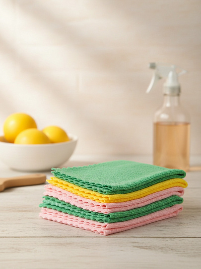 Набор салфеток для уборки, микрофибра, 30х30 см, 7 шт, Марья Искусница, 9791