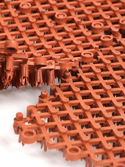 Коврик грязезащитный 42х56 см, прямоугольный, щетина, коричневый