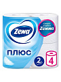 Туалетная бумага Zewa, 2 слоя, 4 шт, 23 м, с втулкой, белая