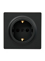 Розетка открытой установки, 1 гнездо, с заземлением, 16 А, 220 В, пластик, IP20, черная, ПБТ, Lezard, Leto, 752-4200-122B - фото 2