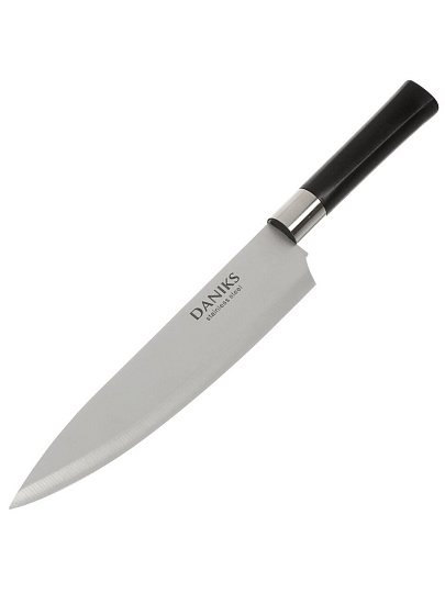 Нож кухонный Daniks, Скара, шеф-нож, нержавеющая сталь, 20 см, рукоятка пластик, YW-A341-CH