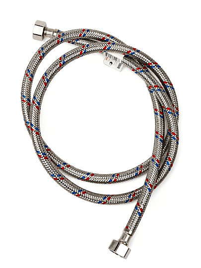 Подводка для воды 1/2"х1.5 м, г-г, сталь, AquaLine
