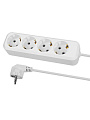Удлинитель 4 гнезда, 5 м, с заземлением, 10 А, 2300 Вт, белый, TDM Electric, Народный, SQ1303-1047