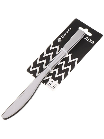 Нож нержавеющая сталь, 2 предмета, столовый, Daniks, Alta
