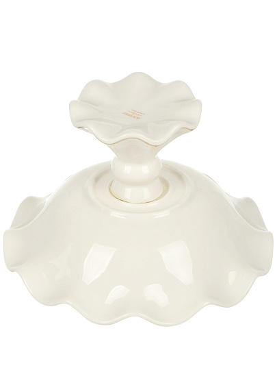 Ваза для фруктов, фарфор, на ножке, 20 см, Bonjart, Золотая линия, ТМ Глория, 202405