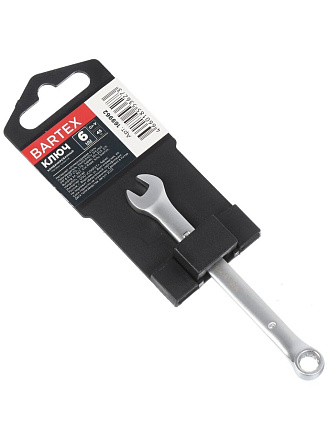 Ключ комбинированный, Bartex, 6 мм, матовый, CrV сталь