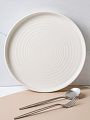 Тарелка обеденная, керамика, 25 см, круглая, Лайнс, Daniks, Y4-7992 - фото 2