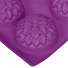 Форма для запекания силикон, 17.5х29.5 см, прямоугольная, 6 маффинов, фиолетовая, Хризантемы, Y3-1332 - фото 3
