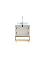 Тумба Doratiz, Гавайи, Venera 60, 2 двери, 1 ящик, под умывальник Luna, напольная, белый, дуб сонома, 9908.181 - фото 11