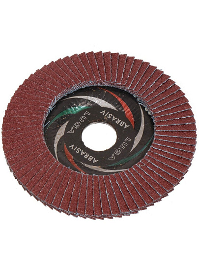 Круг лепестковый торцевой КЛТ2 для УШМ, LugaAbrasiv, диаметр 125 мм, посадочный диаметр 22 мм, зернистость A50, шлифовальный