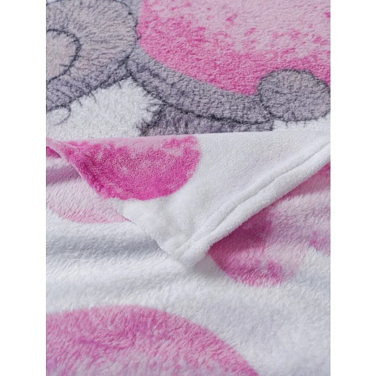 Плед детский 1.5-спальный, 150х200 см, 100% полиэстер, Павлинка, Медвежонок Тедди, розовый, P0084010223