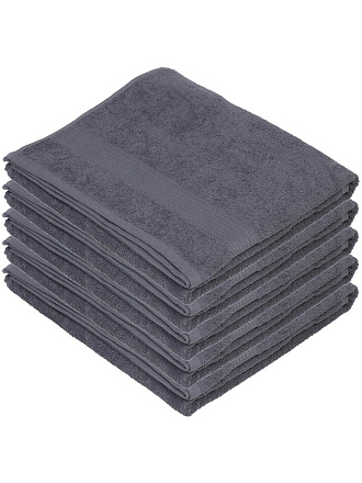 Полотенце банное 100х150 см, 100% хлопок, 350 г/м2, жаккардовый бордюр, Вышневолоцкий текстиль, графит, 615, Россия, К1-150100.12.350