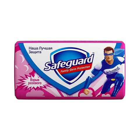 Мыло Safeguard, Delicate С витамином Е, взрыв розового, 72 г