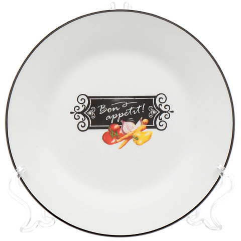 Тарелка десертная, керамика, 18 см, круглая, Бон Аппетит, YQ1891