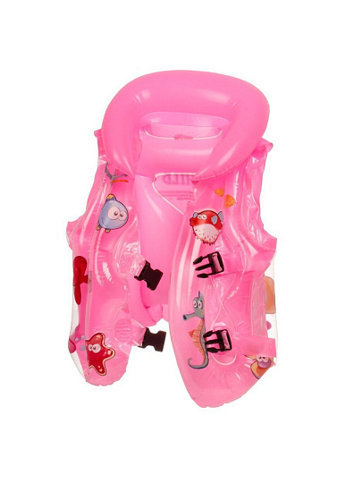 Жилет надувной 3-5 лет, 40 х 30 см, детский, розовый, D090008