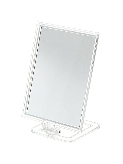Зеркало настольное, 16.5х34 см, пластик, прямоугольное, розовое, Y3-896