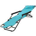 Шезлонг пляжный металл, 153х60х80 см, 100 кг, 2 положения спинки, голубой, Green Days, YTBC051-16-4535 - фото 2