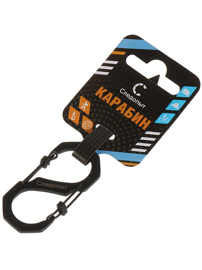 Карабин двойной, 55 мм, сталь, Следопыт, PF-SH-18