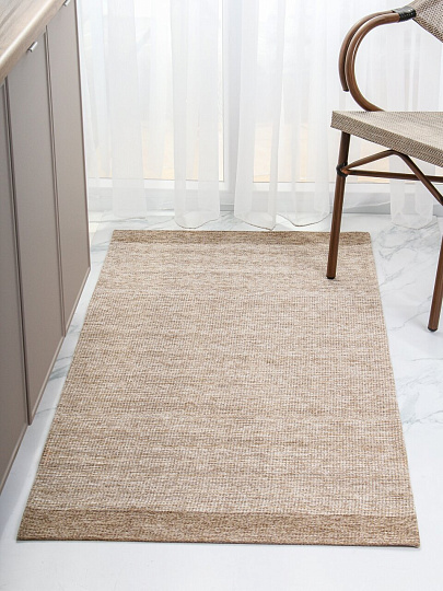 Ковер интерьерный 0.75х1.6 м, Лаос, прямоугольный, без рисунка, серый, 283 X