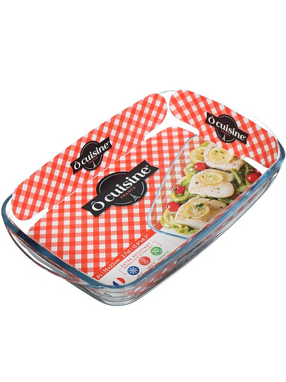 Форма для запекания стекло, 22х35 см, 2.6 л, прямоугольная, O Cuisine, 248BC00/1046