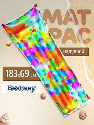 Матрас для плавания 183х69 см, Bestway, Яркий, 44033, в ассортименте