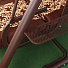 Качели садовые 4-местные, 265х143х195 см, 380 кг, Arno, Дефа Люси Стандарт, раскладываются в кровать, шоколад, вензель, подушка, 2017-КД-58/С, металл - фото 4