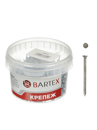 Гвоздь строительный, диаметр 1.2х20 мм, 0.3 кг, в банке, Bartex